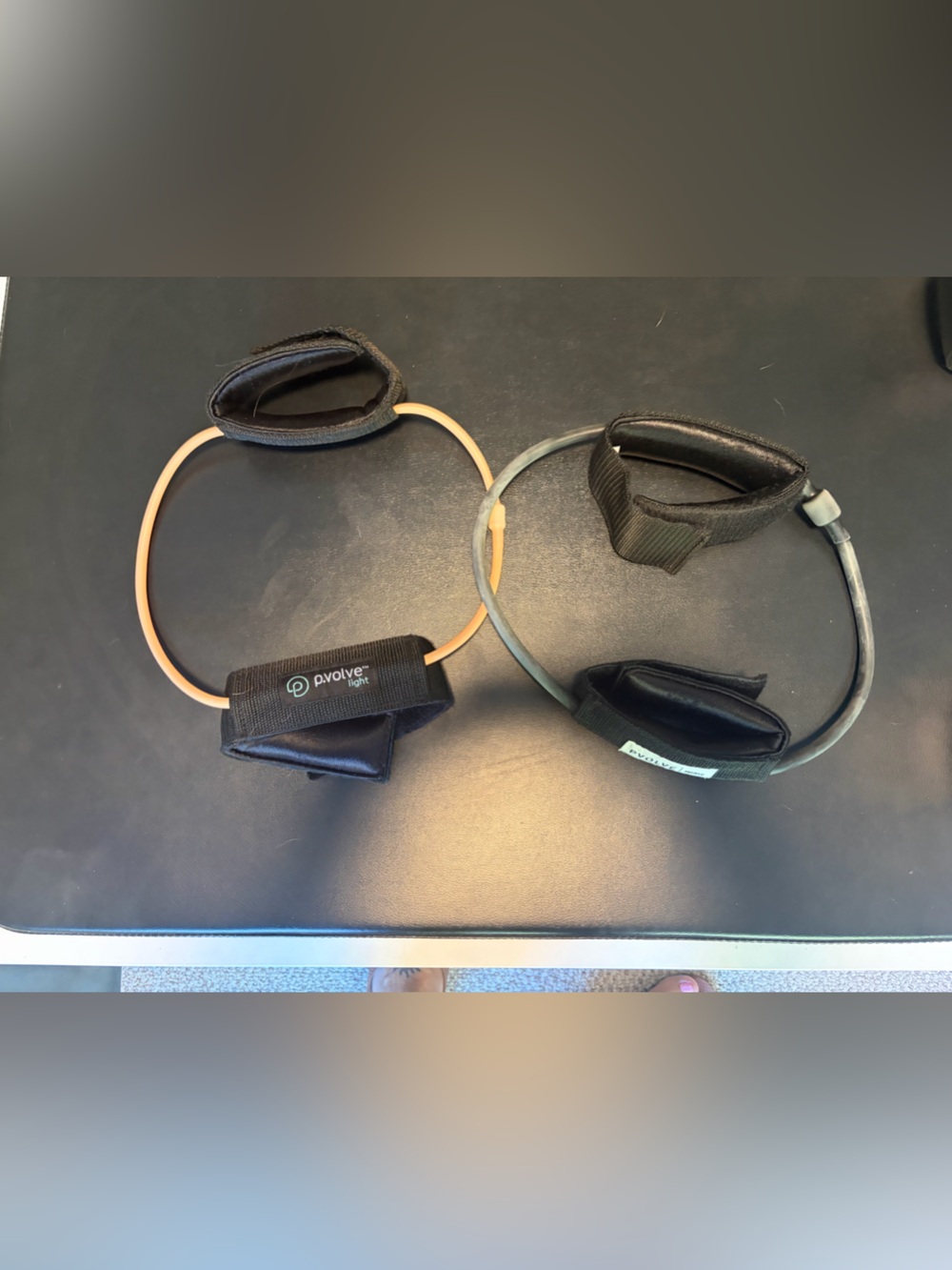 p.volve Light and Heavy Resistance Band with Black Velcro Holder